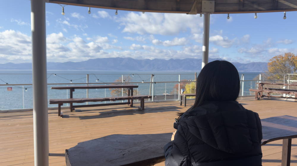 テラス席から眺める絶景