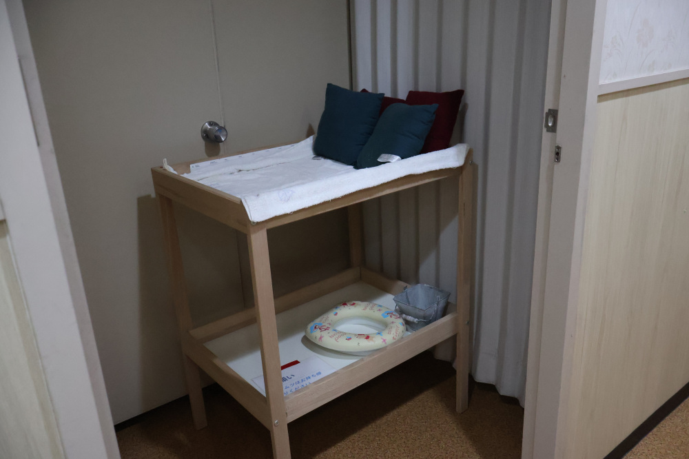 おむつ替え台もあります