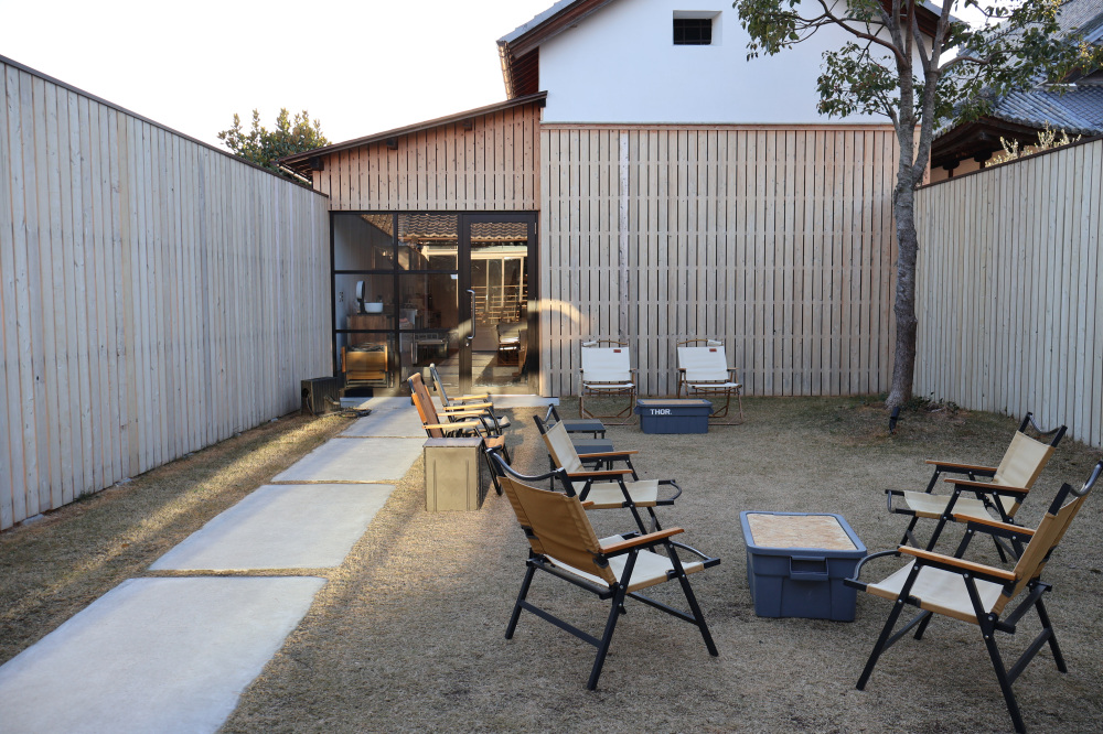 ペット同伴OKのテラス席